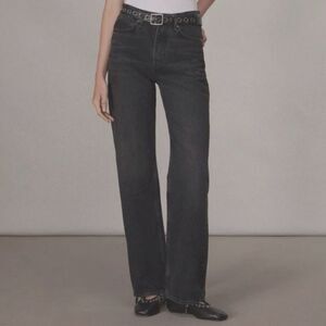 Rag & Bone The Shea High Rise Relaxed Straight Leg Full Length Jeans 23